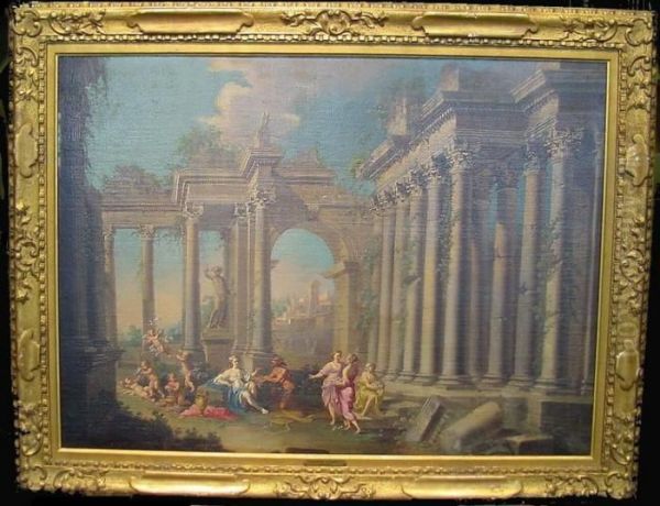 Figures Amongst Classical Ruins - view 1