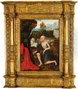 San Girolamo In Un Paesaggio by Joachim Patenir