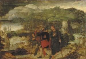 Christ On The Road To Emmaus by Joachim Patenir