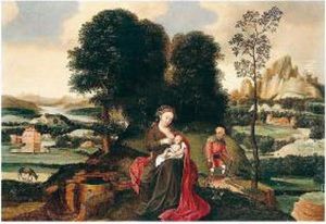 The Rest On The Flight Into Egypt by Joachim Patenir