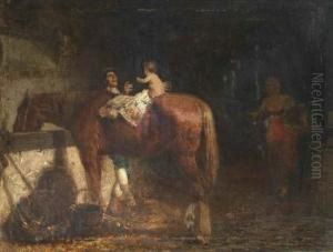 La Prima Lezione D'equitazione by Teofilo Patini