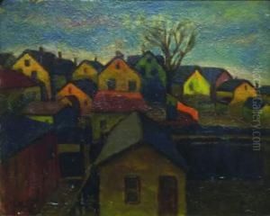 Le Village En Hongrie by Karoly Patko