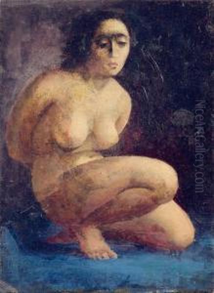 Female Nude, Kneeling. - view 1