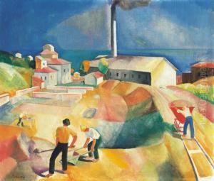 Sunlit Italian Landscape (brick Factory)