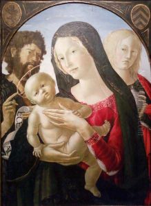 Madonna and Child with St John the Baptist and St Mary Magdalene by Neroccio (Bartolommeo) De' Landi
