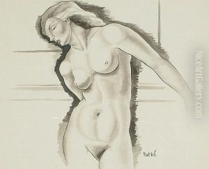 Female Nude Study. by Karoly Patko