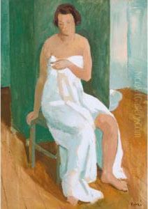 Nude Cloaked In A White Cloth