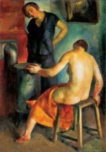 Besides The Fireplace by Karoly Patko