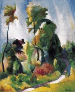 Landscape In Nagybanya by Karoly Patko
