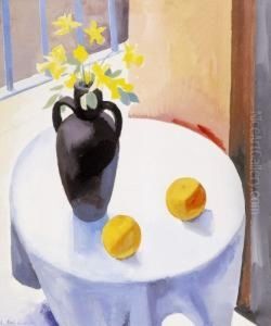 Still Life Of Oranges by Karoly Patko