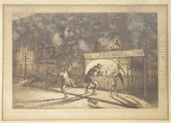 Cheapside By Night - view 1