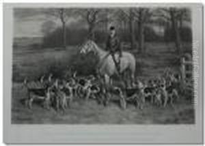 And Cecilcutler, Lord Willoughby De Broke And The Warwickshire Hounds,monochrome Print