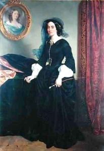 Portrait of Marie Deveria by Eugene Francois Marie Joseph Deveria