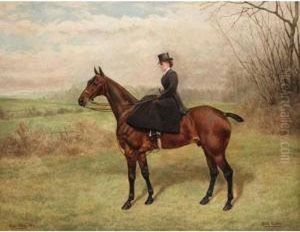 Lady Riding Side Saddle by Frank Paton