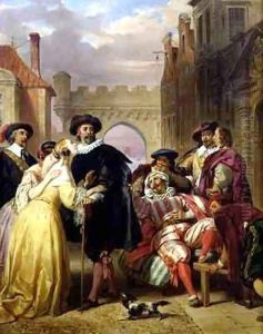 The Final Scene of Les Fourberies de Scapin by Moliere 1622-73 by Eugene Francois Marie Joseph Deveria