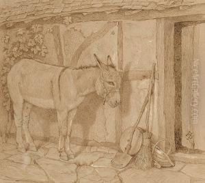 Tethered Donkey by Frank Paton
