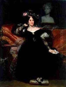 Portrait of Madame Jules Antoine Droz by Eugene Francois Marie Joseph Deveria