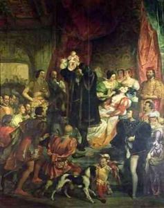 The Birth of Henri IV 1553-1610 at the castle of Pau