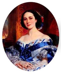 Portrait De Marie-Lucie by Eugene Francois Marie Joseph Deveria