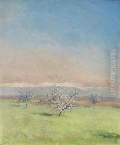Three Apple Trees In The Spring by Emile Patru