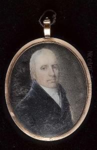 A Gentleman, Wearing Blue Coat, White Waistcoat Chemise And Tied Stock. by George Patten