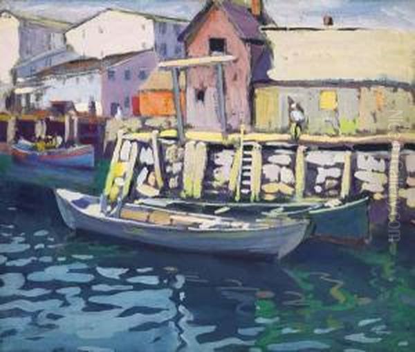 Gloucester Wharf With Sailor - view 1
