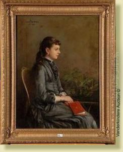 Jeune Fille A La Lecture by Cesar Pattein