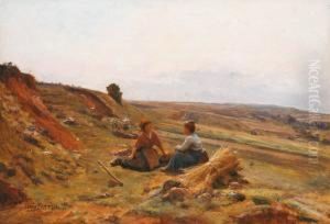 Le Repos Pendant Les Fenaisons by Cesar Pattein