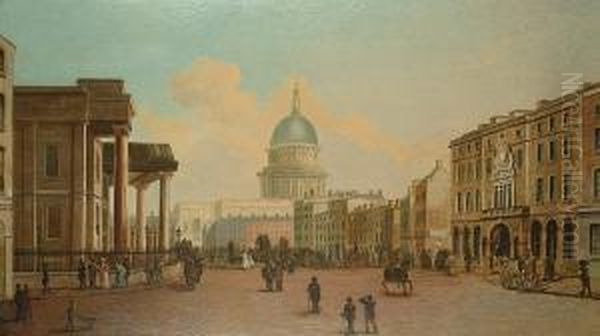 A Busy Street With A View To St Paul's - view 1