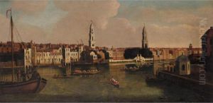 View Of The City Of London From The South Bank Of The Thames by John Paul