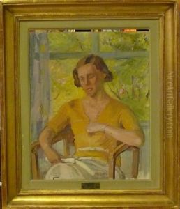 Kvinnoportratt. by Hanna (nee Hirsch) Pauli
