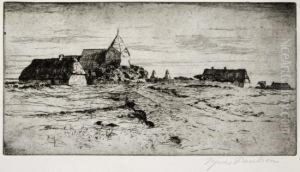 Bauerndorf In Norddeutscher Landschaft by Ingwer Paulsen