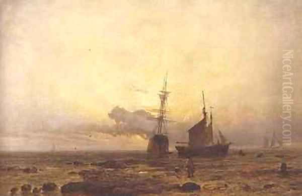 Coast Scene Evening by Henry Thomas Dawson