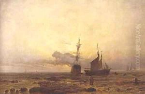 Coast Scene Evening by Henry Thomas Dawson