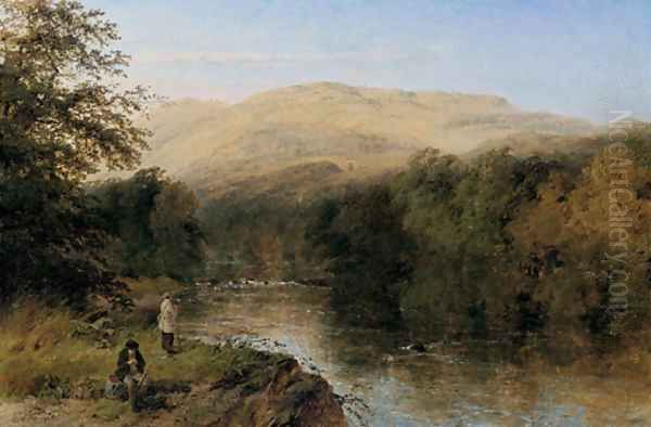 Fishing in a Mountainous Landscape - view 1