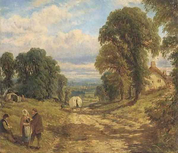 Tinkers in a wooded landscape - view 1