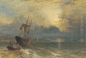 Waiting for the tide by Henry Thomas Dawson