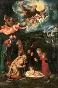Nativity with God the Father by Battista Dossi
