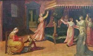 The Vision of St Hildegard 1098-1179 by Battista Dossi