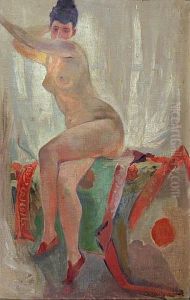 Akt Siedzacej Kobiety by Waclaw Pawliszak