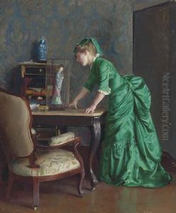 The Green Dress by William Macgregor Paxton
