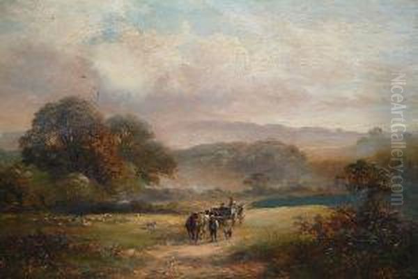A Countryside Landscape With Figures - view 1
