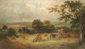 'harvest Time'bears Signature 'j Clayton Adams' (lower Right), Titled On The Reverse by David Payne