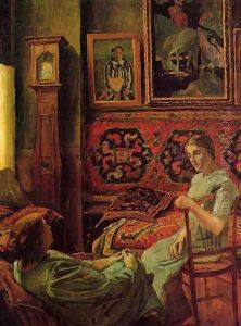 Conversation in the Studio of Cornelia-de-Conflent by Georges-Daniel de Monfreid