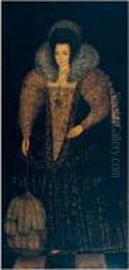 Portrait Of A Lady Said To Be Elizabeth Throckmorton, Lady Raleigh (1565-1647) by Robert Peake