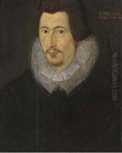 Portrait Of A Gentleman, Bust-length, In A Black Doublet And Whiteruff Portrait Of A Gentleman, Bust-length, In A Black Doublet And Whiteruff