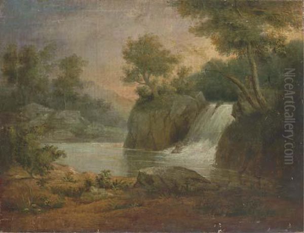 Landscape With Waterfall - view 1