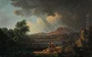 ''landscape After Vernet' by Rembrandt Peale