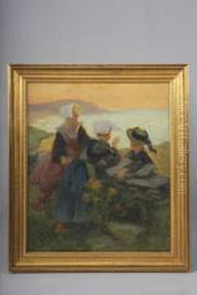 Enfants Bretons En Bord De Mer - view 1