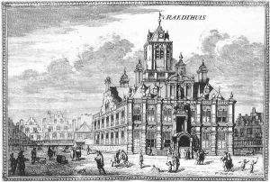 View of the Stadhuis Town Hall of Delft 1667-80 by Coenraet Decker